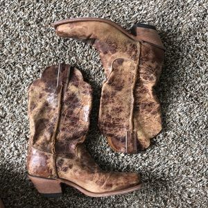 Justin Tan Cowgirl Boots